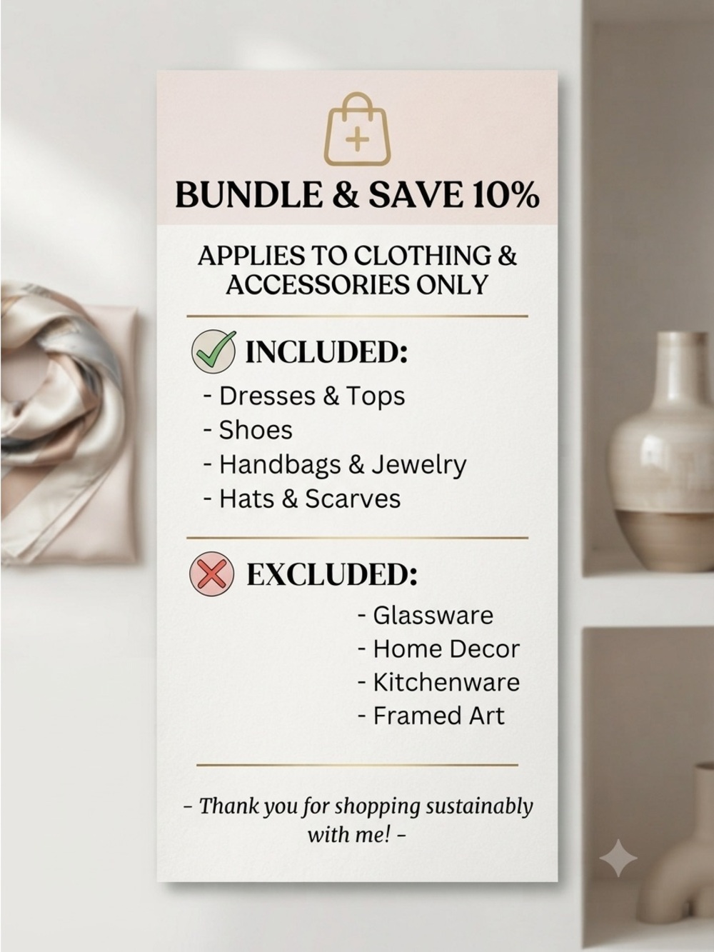 Closet Rules: Bundle Discount Info